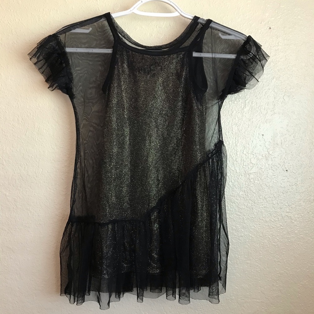 Toddler Art Class Black Gold Lace Dress